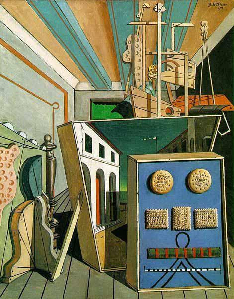 giorgio de chirico Metaphysical Interior with Biscuits